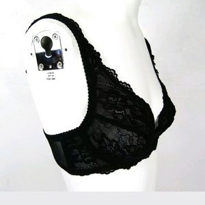 Gilligan O'Malley wire free lace Bralette black xs